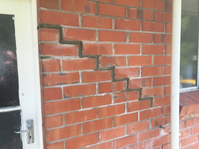 cracked brickwork repaired